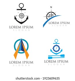 Compass Logo Template Vector Icon Illustration Design