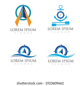 Compass Logo Template Vector Icon Illustration Design