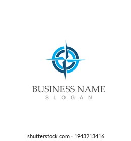 compass logo template vector icon illustration design