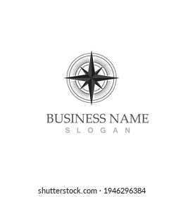 compass logo template vector icon illustration design