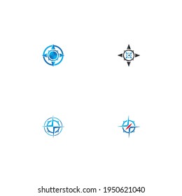 compass logo template vector icon illustration design