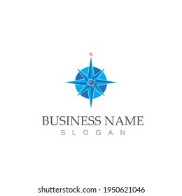compass logo template vector icon illustration design