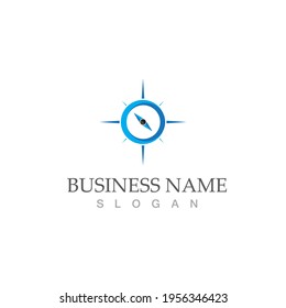 compass logo template vector icon illustration design
