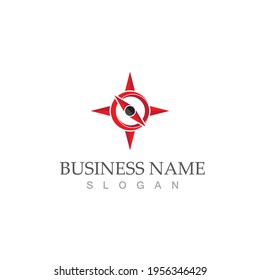 compass logo template vector icon illustration design