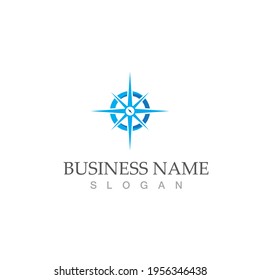 compass logo template vector icon illustration design