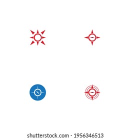 compass logo template vector icon illustration design