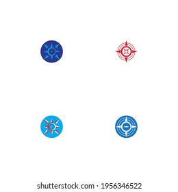 compass logo template vector icon illustration design