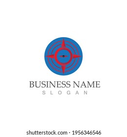 compass logo template vector icon illustration design
