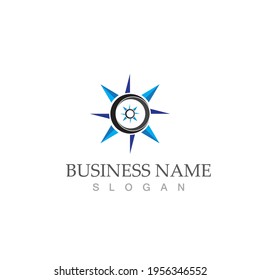 compass logo template vector icon illustration design