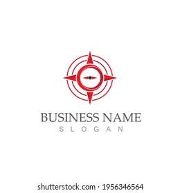 compass logo template vector icon illustration design