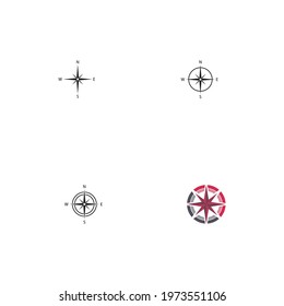 compass logo template vector icon illustration design