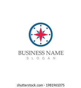 compass logo template vector icon illustration design