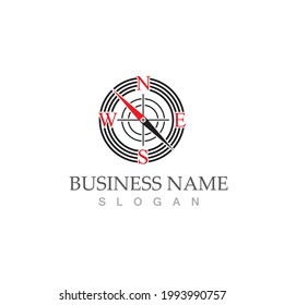compass logo template vector icon illustration design