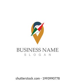 compass logo template vector icon illustration design