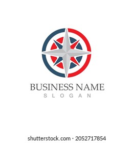 compass logo template vector icon illustration design