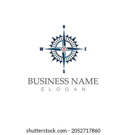 diseño de ilustraciones de iconos vectoriales del logotipo de brújula