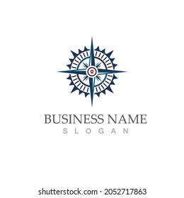 compass logo template vector icon illustration design