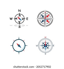 compass logo template vector icon illustration design