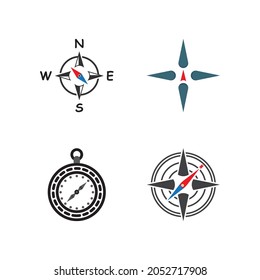 diseño de ilustraciones de iconos vectoriales del logotipo de brújula