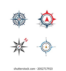 compass logo template vector icon illustration design