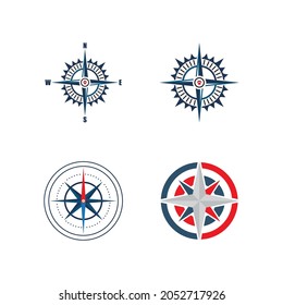 compass logo template vector icon illustration design