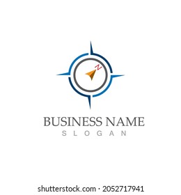 compass logo template vector icon illustration design