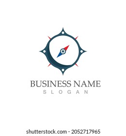 diseño de ilustraciones de iconos vectoriales del logotipo de brújula
