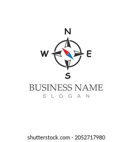 compass logo template vector icon illustration design