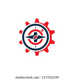 Compass logo template vector icon illustration design
