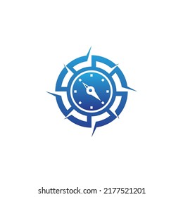 Compass logo template vector icon illustration design