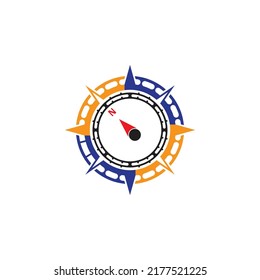 Compass logo template vector icon illustration design