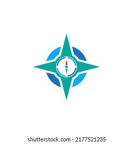 Compass logo template vector icon illustration design