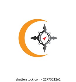 Compass logo template vector icon illustration design