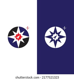 Compass logo template vector icon illustration design