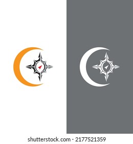 Compass logo template vector icon illustration design