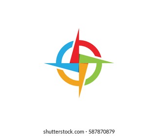 Compass Logo Template vector icon illustration design