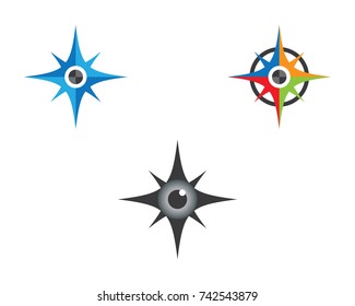 Compass Logo Template vector icon illustration design