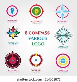 Compass Logo Travel Direction Logo Template. Vector illustration