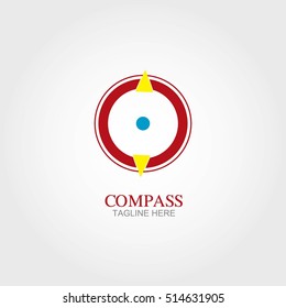 Compass Logo Travel Direction Logo Template. Vector illustration