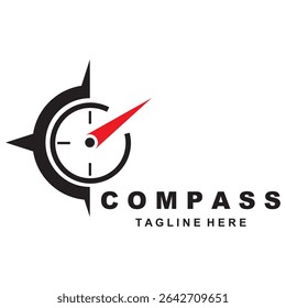 compass logo vector design. direction logo

