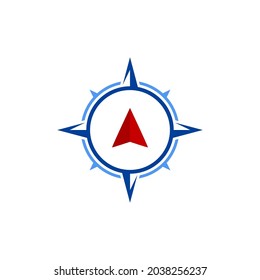 compass logo vector, direction of travel logo design inspiration