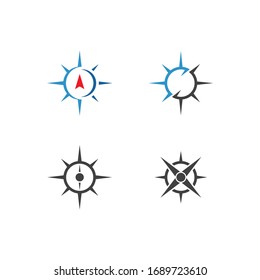 Compass Logo vector flat design