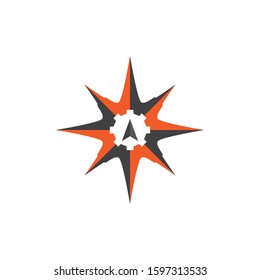 Compass logo vector icon illustration