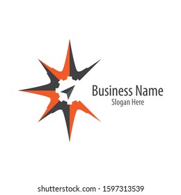 Compass logo vector icon illustration