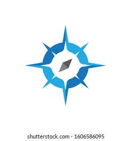 Compass logo vector icon illustration
