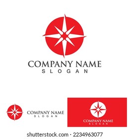 Compass logo vector icon illustration design