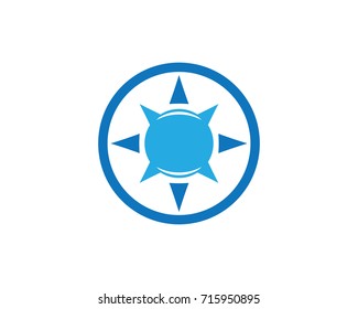 Compass Logo vector icon illustration design