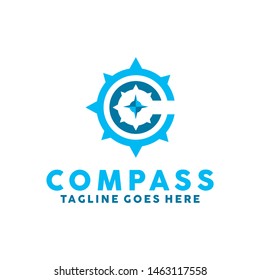 Compass Logo Vector Icon. Modern Navigation Symbol. Location Logo Design Inspiration.