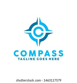 Compass Logo Vector Icon. Modern Navigation Symbol. Location Logo Design Inspiration.