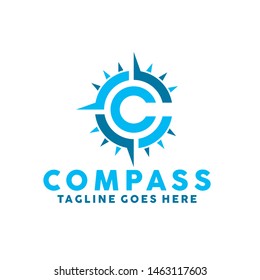 Compass Logo Vector Icon. Modern Navigation Symbol. Location Logo Design Inspiration.